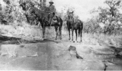 Incineration Rock. 1920. Rock slab where the bones of Albert Dahlke and Constable George Doyle were burnt after they were shot by cattle duffers, the Kenniff Brothers.